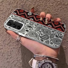 HONTINGA Samsung Galaxy A15 ile Uyumlu Kılıfı Silikon Kenar Sert Arka Anti Düşme Telefon Kılıfı Klasik Desenli K1-0700