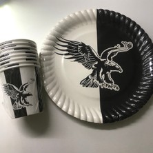 Parti Durağı Bjk Taraftar Tabak Bardak Seti 8’li