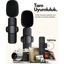 Epilons Type-C Çiftli Kablosuz Yaka Mikrofon Seti Telefon Vlog Canlı Yayın Tiktok Uyumlu