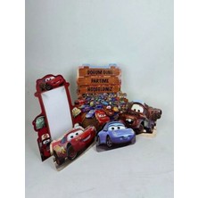 Ege Pastacılık Cars Dekoratif Kişiye Özel Ayaklı Pano Seti