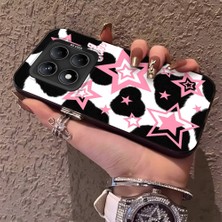 HONTINGA Xiaomi Redmi Note 14 Pro 5g ile Uyumlu Kılıfı Silikon Kenar Sert Arka Anti Düşme Telefon Kılıfı Renkli Yıldızlar Desenli K1-0702