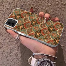 HONTINGA Samsung Galaxy A04E ile Uyumlu Kılıfı Silikon Kenar Sert Arka Anti Düşme Telefon Kılıfı Sanat Desenli K1-0701