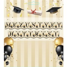 Mezuniyet Hatırası Yazılı Banner Yazı Süslemesi Mezuniyet Partisi Süslemeleri