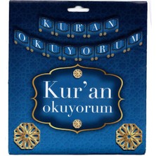 Kuran Okuyorum Temalı Banner,kuran Okuma Partisi Süslemesi