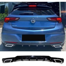 Özgürce Sport Siyah Difüzör Opel Astra K 2015-2021 Arka Bodykit Egzoz Görünüm