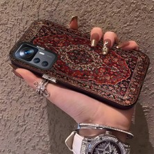HONTINGA Xiaomi Mi 12T Pro ile Uyumlu Kılıfı Silikon Kenar Sert Arka Anti Düşme Telefon Kılıfı Klasik Desenli K1-0700