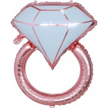 Rose Gold Tektaş Yüzük Folyo Balon 80 cm