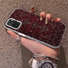 HONTINGA Xiaomi Redmi Note 10 ile Uyumlu Kılıfı Silikon Kenar Sert Arka Anti Düşme Telefon Kılıfı Vintage Desenli K1-0699