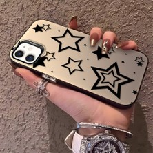 HONTINGA iPhone 12 ile Uyumlu Kılıfı Silikon Kenar Sert Arka Anti Düşme Telefon Kılıfı Yıldızlar Desenli K1-0703