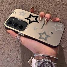 HONTINGA Samsung Galaxy S23 ile Uyumlu Kılıfı Yıldızlar Desenli Silikon Kenar Sert Arka Anti Düşme Telefon Kılıfı K1-0704