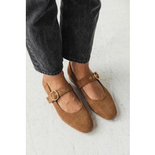 I Love Shoes Dexor Kadın Babet Taba Süet