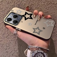 HONTINGA Tecno Spark 20 Pro ile Uyumlu Kılıfı Yıldızlar Desenli Silikon Kenar Sert Arka Anti Düşme Telefon Kılıfı K1-0704