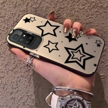 HONTINGA Xiaomi Redmi 10 2022 ile Uyumlu Kılıfı Silikon Kenar Sert Arka Anti Düşme Telefon Kılıfı Yıldızlar Desenli K1-0703