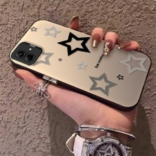 HONTINGA Samsung Galaxy A04E ile Uyumlu Kılıfı Yıldızlar Desenli Silikon Kenar Sert Arka Anti Düşme Telefon Kılıfı K1-0704