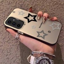 HONTINGA Samsung Galaxy A54 ile Uyumlu Kılıfı Yıldızlar Desenli Silikon Kenar Sert Arka Anti Düşme Telefon Kılıfı K1-0704