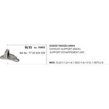Üçel EKSOZ TAKOZU ARKA 10483 CLIO-II 7700424339