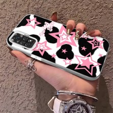 HONTINGA Xiaomi Redmi Note 11S ile Uyumlu Kılıfı Silikon Kenar Sert Arka Anti Düşme Telefon Kılıfı Renkli Yıldızlar Desenli K1-0702