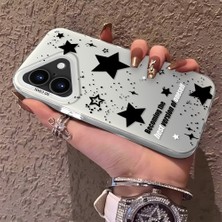 HONTINGA iPhone 16 ile Uyumlu Kılıfı Yıldızlar Desenli Silikon Kenar Sert Arka Anti Düşme Telefon Kılıfı K1-0704