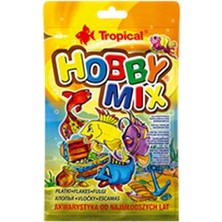 Indispensablely Tropical Hobby Mix Küçük Akvaryum Balıkları Için Karışık Pul Yem 12 gr