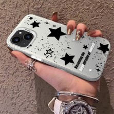 HONTINGA iPhone 13 ile Uyumlu Kılıfı Yıldızlar Desenli Silikon Kenar Sert Arka Anti Düşme Telefon Kılıfı K1-0704