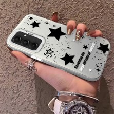 HONTINGA Samsung Galaxy A16 ile Uyumlu Kılıfı Yıldızlar Desenli Silikon Kenar Sert Arka Anti Düşme Telefon Kılıfı K1-0704