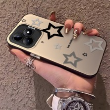 HONTINGA Realme C53 ile Uyumlu Kılıfı Yıldızlar Desenli Silikon Kenar Sert Arka Anti Düşme Telefon Kılıfı K1-0704