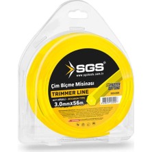 Sgs Çim Biçme Tırpan Misinası - Altıgen - 3.0 Mm. - 56 Mt.