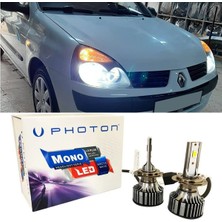 Özgürce Clio 2 H7 Xenon LED Kısa Far Ampulü Beyaz Yeni Seri 2002-2006 Uyumlu