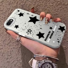 HONTINGA iPhone 7 ile Uyumlu Kılıfı Yıldızlar Desenli Silikon Kenar Sert Arka Anti Düşme Telefon Kılıfı K1-0704