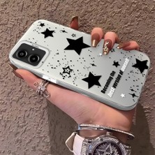 HONTINGA Samsung Galaxy A06 ile Uyumlu Kılıfı Yıldızlar Desenli Silikon Kenar Sert Arka Anti Düşme Telefon Kılıfı K1-0704