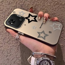 HONTINGA Xiaomi Redmi 9c ile Uyumlu Kılıfı Yıldızlar Desenli Silikon Kenar Sert Arka Anti Düşme Telefon Kılıfı K1-0704
