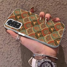 HONTINGA Xiaomi Redmi Note 11S ile Uyumlu Kılıfı Silikon Kenar Sert Arka Anti Düşme Telefon Kılıfı Sanat Desenli K1-0701