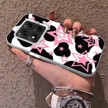 HONTINGA Poco X7 ile Uyumlu Kılıfı Silikon Kenar Sert Arka Anti Düşme Telefon Kılıfı Renkli Yıldızlar Desenli K1-0702