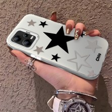 HONTINGA Poco X5 5g ile Uyumlu Kılıfı Silikon Kenar Sert Arka Anti Düşme Telefon Kılıfı Siyah Yıldız Desenli K1-0706