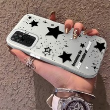 HONTINGA Xiaomi Redmi Note 10 Pro ile Uyumlu Kılıfı Yıldızlar Desenli Silikon Kenar Sert Arka Anti Düşme Telefon Kılıfı K1-0704