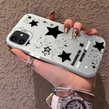HONTINGA iPhone 12 Pro ile Uyumlu Kılıfı Yıldızlar Desenli Silikon Kenar Sert Arka Anti Düşme Telefon Kılıfı K1-0704