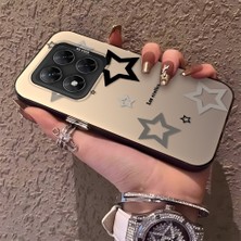 HONTINGA Poco X7 ile Uyumlu Kılıfı Yıldızlar Desenli Silikon Kenar Sert Arka Anti Düşme Telefon Kılıfı K1-0704