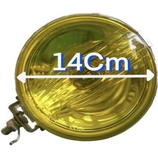 Özgürce 2 Adet Maxtel Sis Lambası 12V Sarı Cam Metal Nikelaj Jf 601