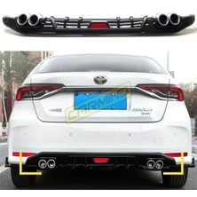 Özgürce Toyota Corolla 2019-2021 Arka Tampon Difüzörü Piano Black
