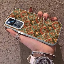 HONTINGA Xiaomi Mi 12T Pro ile Uyumlu Kılıfı Silikon Kenar Sert Arka Anti Düşme Telefon Kılıfı Sanat Desenli K1-0701
