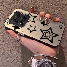 HONTINGA Poco X7 ile Uyumlu Kılıfı Silikon Kenar Sert Arka Anti Düşme Telefon Kılıfı Yıldızlar Desenli K1-0703