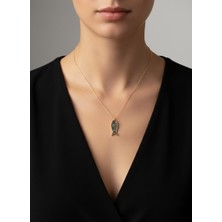 G&A Jewels Koruyucu Balık 925 Ayar Oksitli Yaldız (Altın) Kaplama Gümüş Kolye