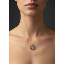 G&A Jewels Koruyucu Bakış 925 Ayar Oksitli Yaldız (Altın) Kaplama Gümüş Kolye