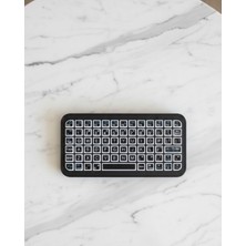 İlkyaz Fashion Siyah Kablosuz Mini Rgb Işıklı Klavye Bluetooth 5.2 Ince Tasarım ILKYZHB-RS3455