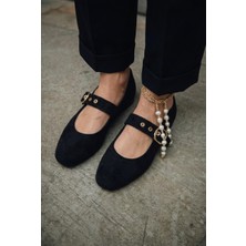 I Love Shoes Dexor Kadın Babet Siyah Süet