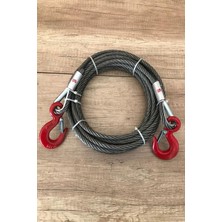Özgürce 8 Metre Çelik Çekme Halatı, 10 mm Kalınlık, Güçlü ve Dayanıklı Kullanım