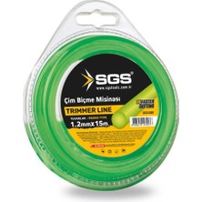 Sgs Çim Biçme Tırpan Misinası - Yuvarlak - 1.2 Mm. - 15 Mt.
