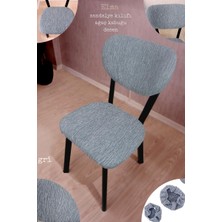 UY STYLE Jakarli Kumaş Elma Sandalye Kılıfı ,lastikli,esnekli Sandalye Örtüsü(Çubuk Desen) 1 Adet