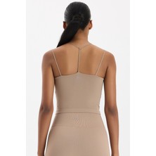 COMEUP Çift Ip Askılı Pedli Atlet Vizon