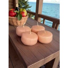 İV BLUE PURPLE Iv Blue Purple 6 Adet Pudra Pembe Citronella ve Lavanta Karışımı Sineksavar Suda Yüzen Mum